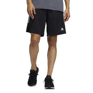 Adidas athletic shorts M three stripes black gray white